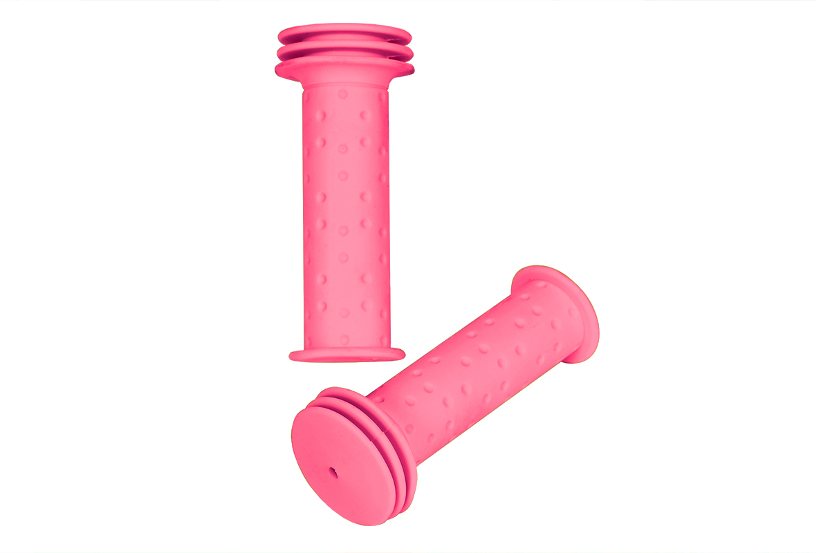 Грипсы XH-G143 100mm, резина, розовые