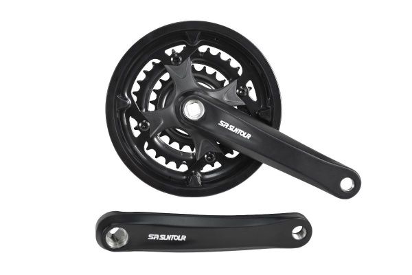 Шатуны SR SUNTOUR 42/32/22Т,175мм,под квадрат,черный Шатуны SR SUNTOUR 42/32/22Т,175мм,под квадрат,черный